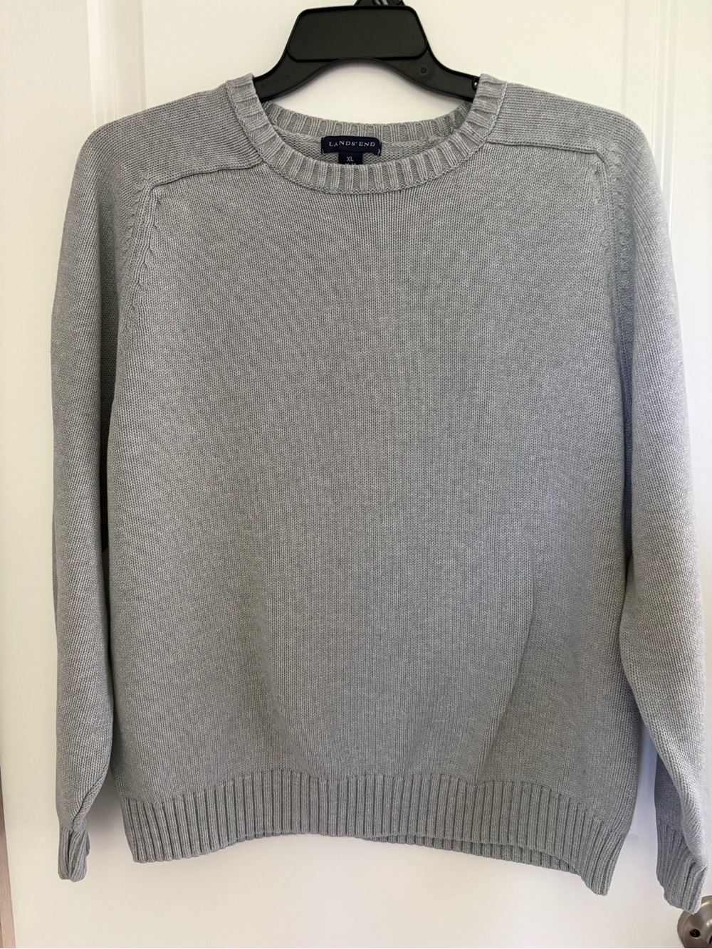 Lands' End Men's Crewneck Sweater - Light Gray SZ-XL